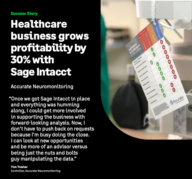 Case Study - Sage Intacct: Healthcare Software